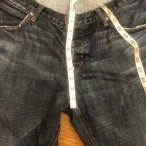 PaperDenim&Cloth Button Fly Dark Wash Relaxed Fit Jeans Size 34 - Picture 6 of 7